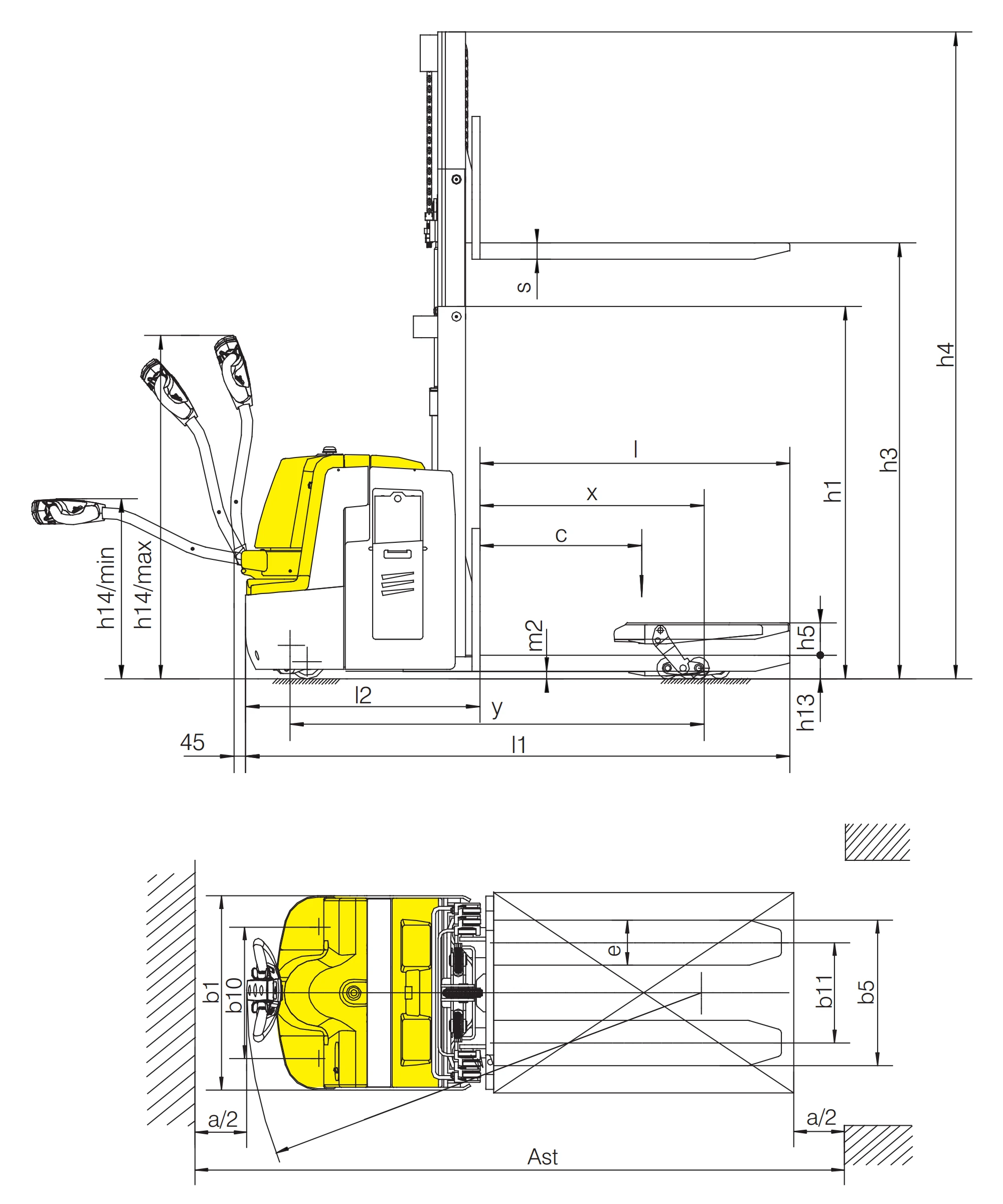 Electric Pallet Truck for Two Pallets (EPV20-I/EPV20LD-I) 2000 kg 800-2500 mm - view 4