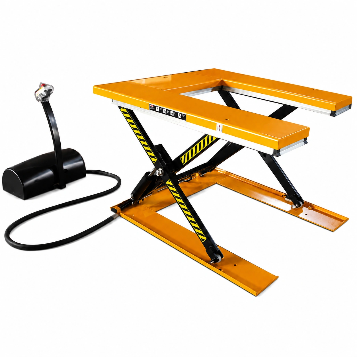 U-Shaped Low-Profile Pallet Lift Table 600-2000 kg