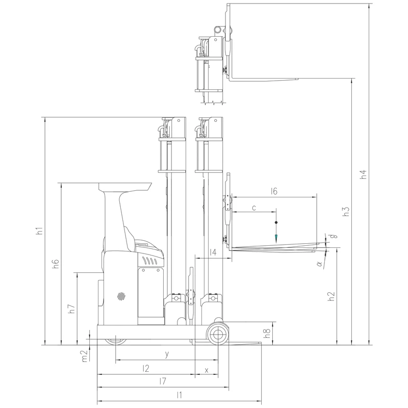 Super Compact Reach Truck (REV16) 1600 kg 7400-9500 mm - view 3